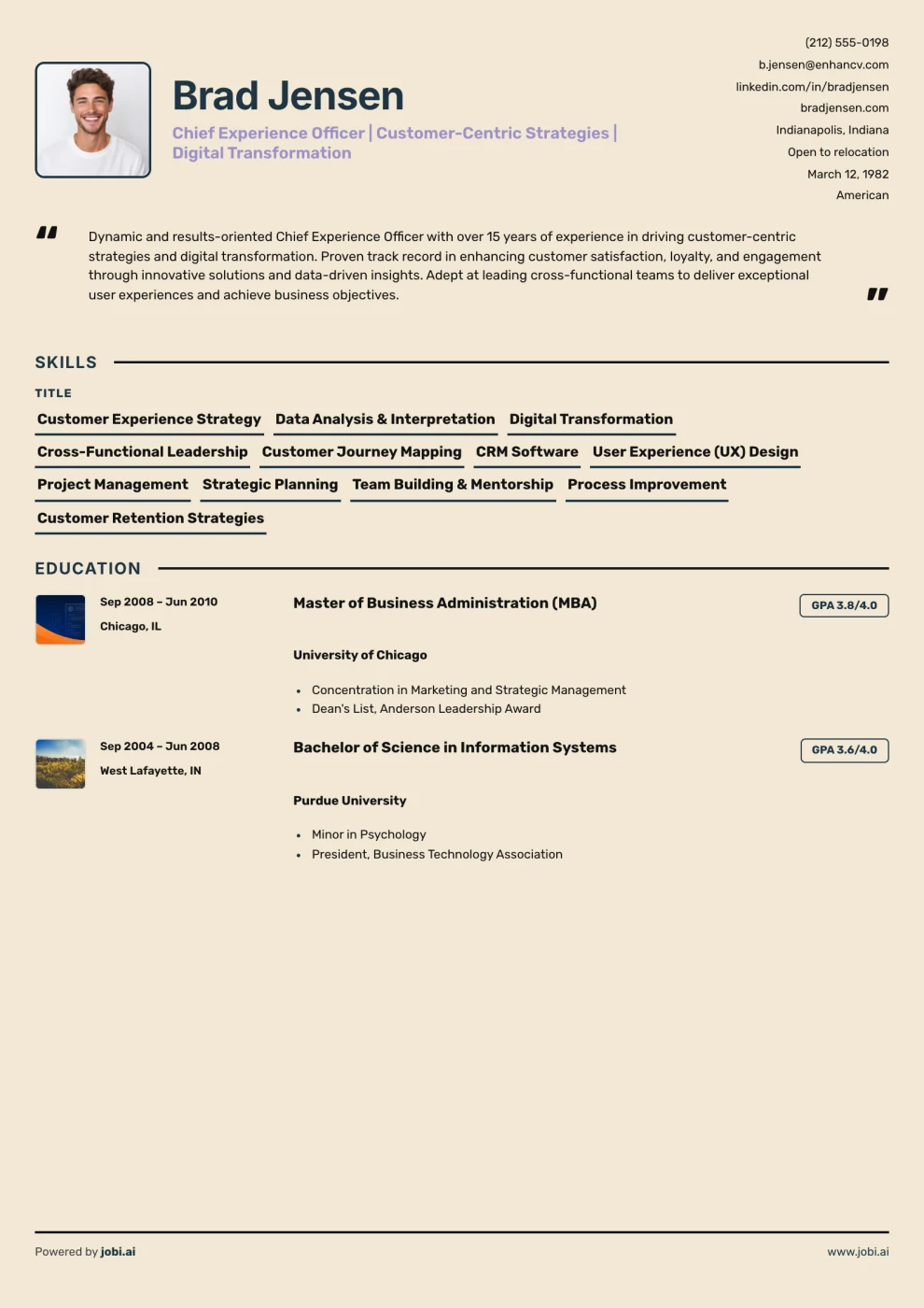 Sand Quote Classic Resume preview